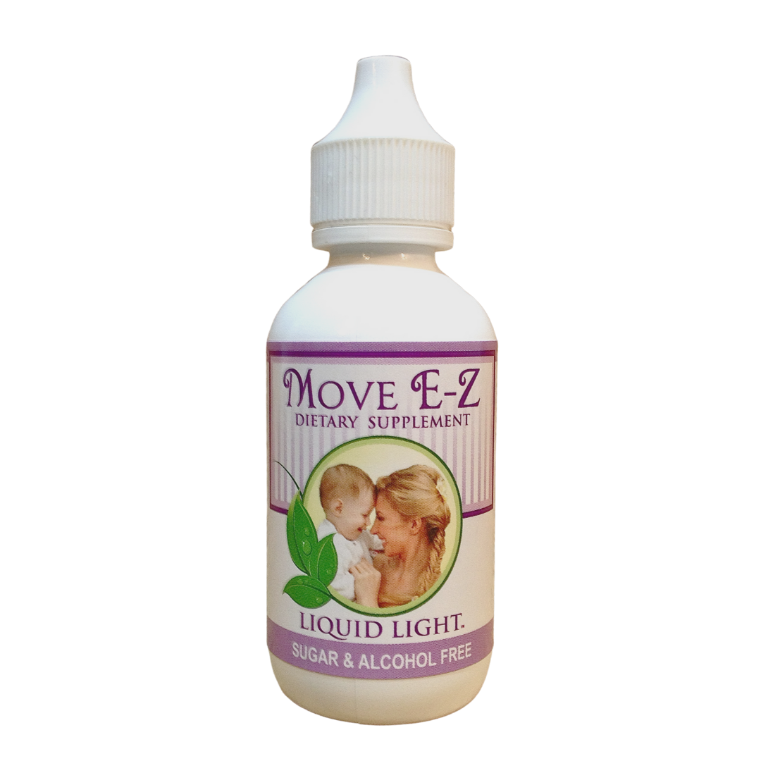 A bottle of Move E-Z - Constipation Support Herbal Organic Remedy